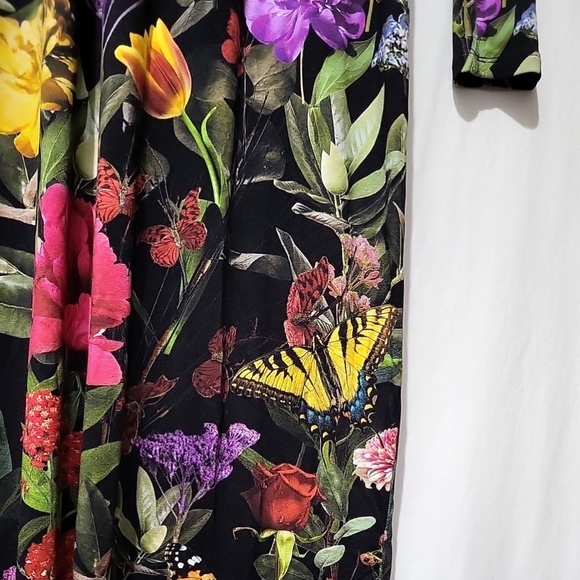 $395 Unworn Alice + Olivia Delora Floral Long Sleeve Body-Con Dress - Picture 9 of 14